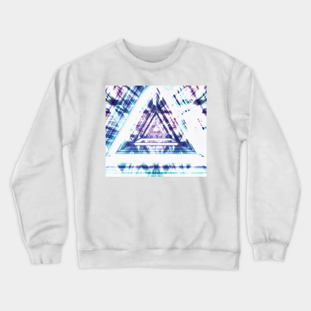 Flashing futuristic triangles, ethnic ornament Crewneck Sweatshirt by 3DVictory